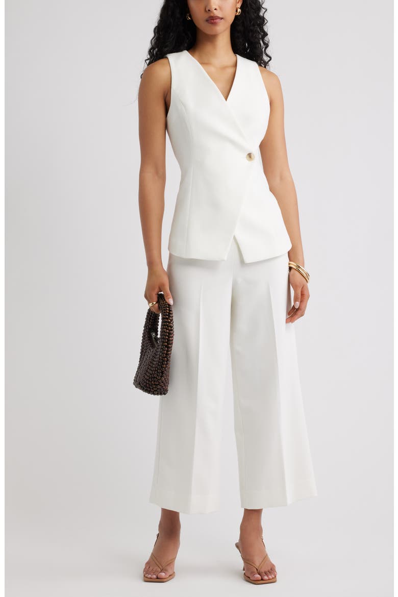 Icon Crop Wide Leg Pants, Alternate, color, IVORY
