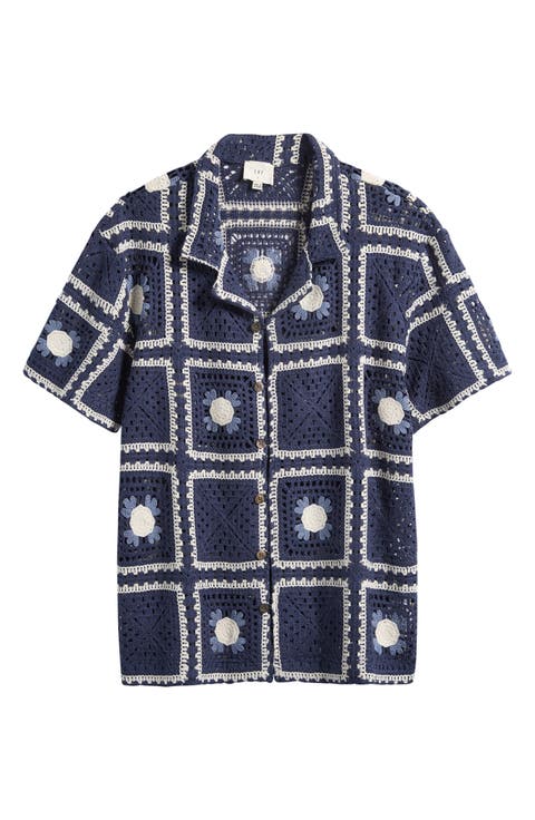 Tejer Crochet Camp Shirt
