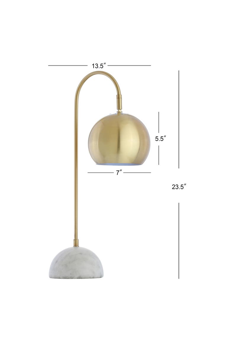 Stephen Metal/Marble LED Table Lamp, Alternate, color, Brass Gold/White