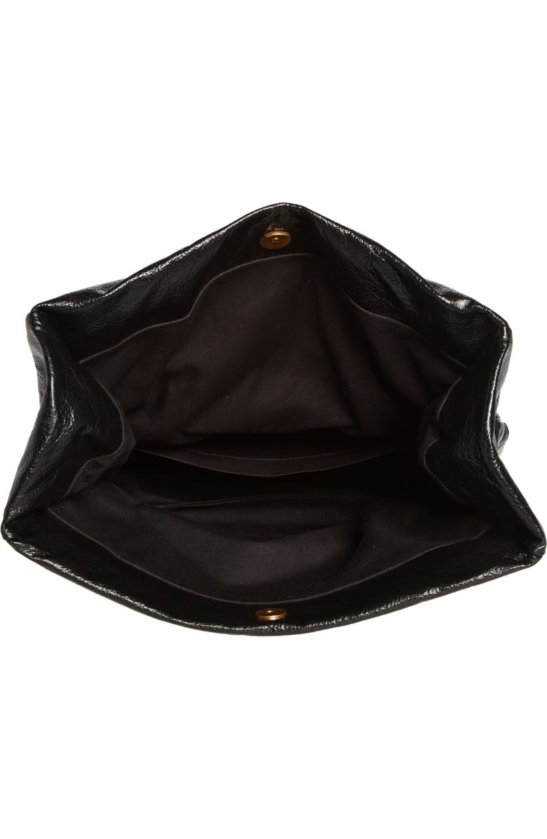 Balenciaga Monaco BB Logo Leather Clutch, Alternate, color,