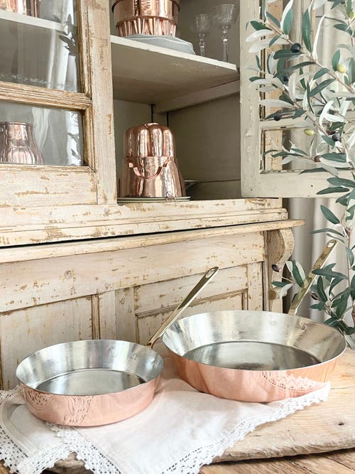 Coppermill Kitchen Vintage Inspired Copper Fry Pan In Copper
