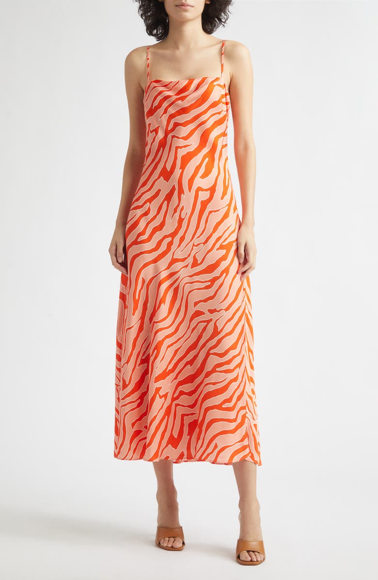 Toccin Lou Lou Zebra Print Slipdress, Main, color,