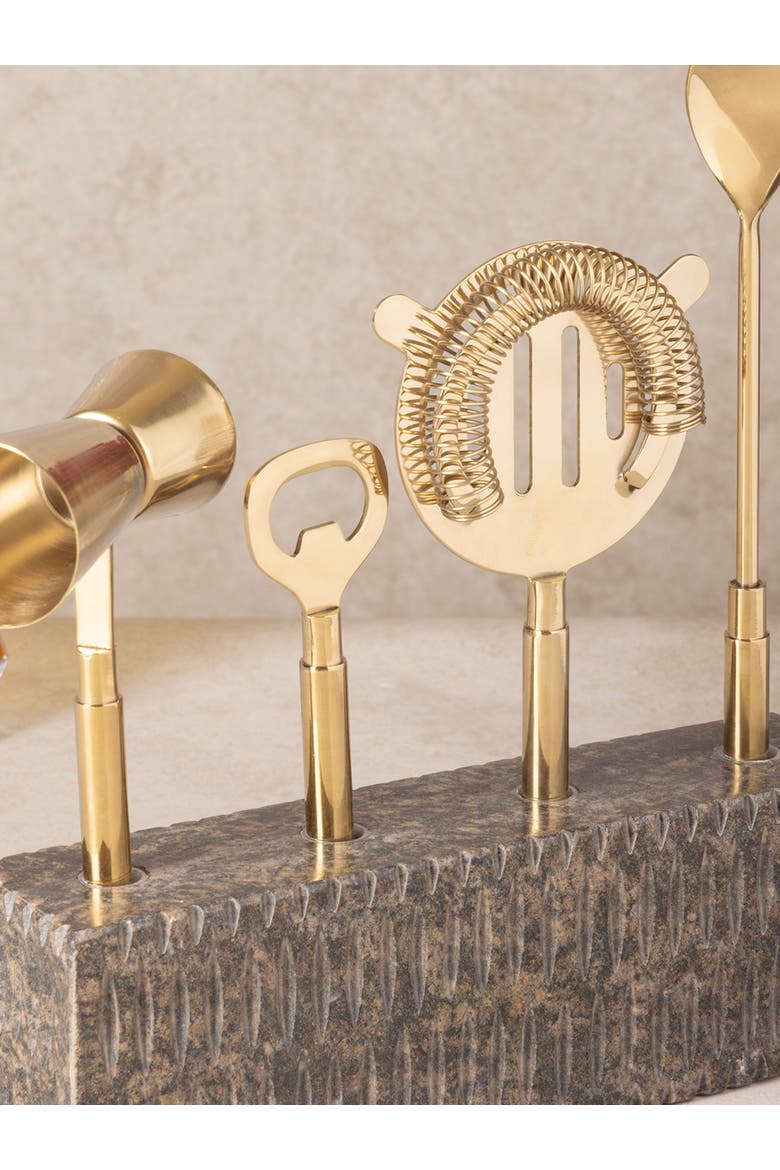 Sante Bar Tools Set, Alternate, color, Gold