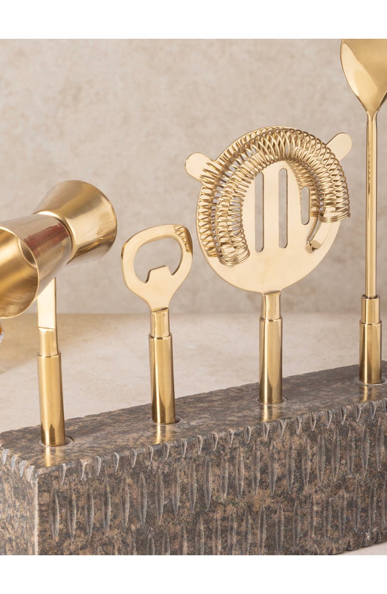 GAURI KOHLI Sante Bar Tools Set, Alternate, color, Gold