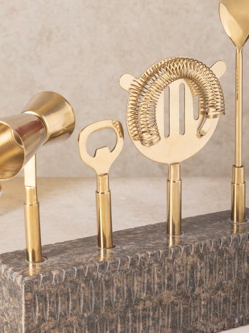 Gauri Kohli Sante Bar Tools Set In Gold