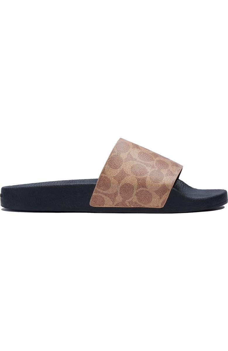 COACH Signature Slide Sandal, Alternate, color, Tan