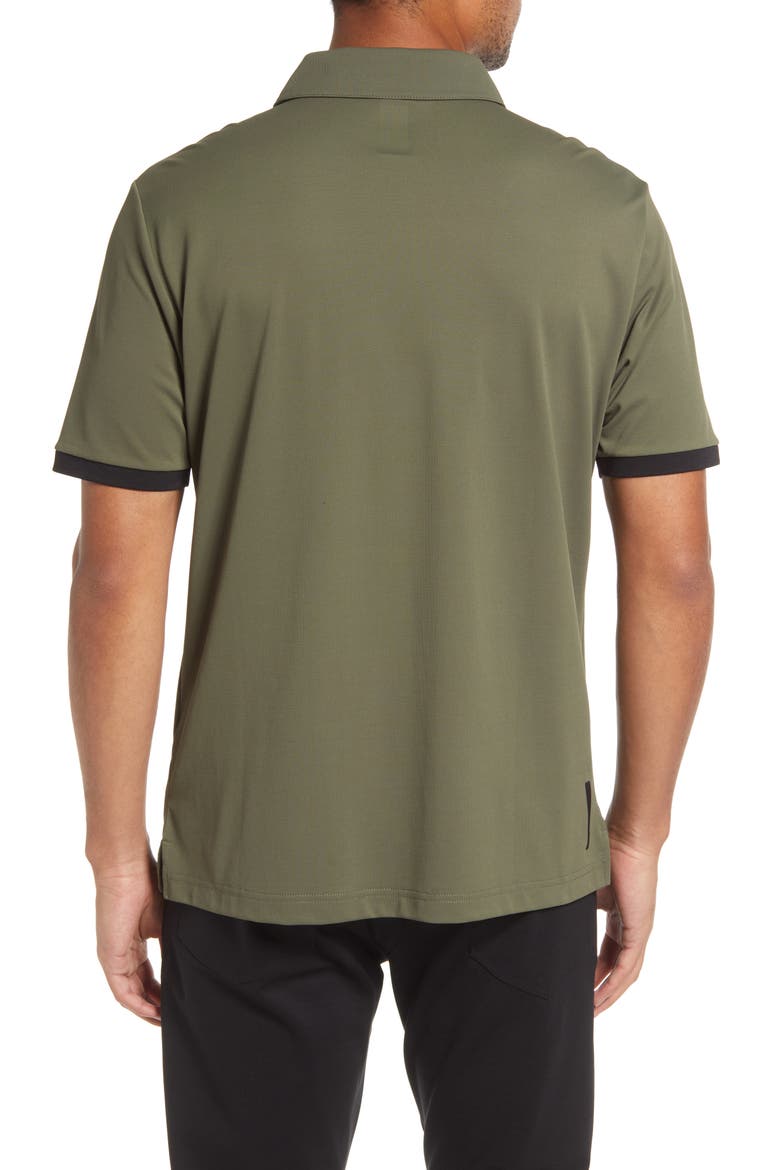 Leto Two-Tone Polo, Alternate, color, OLIVE