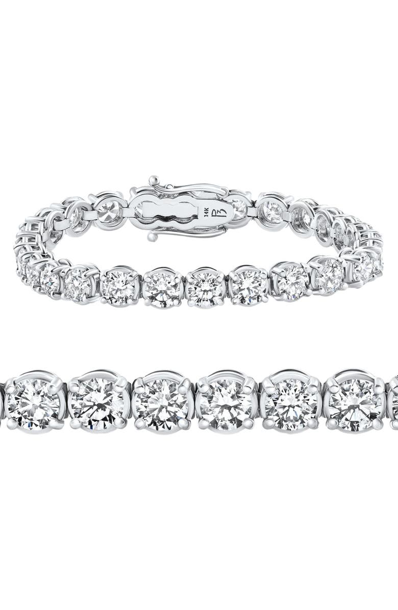Bliss Diamond 19.00Ct Diamond 21 Gram Tennis Bracelet 14k Gold 7" Lab Grown, Main, color, 14K White Gold