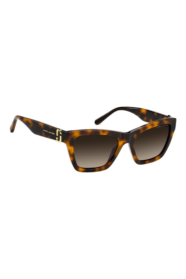 54mm Cat Eye Sunglasses, Alternate, color, HAVANA/ BROWN