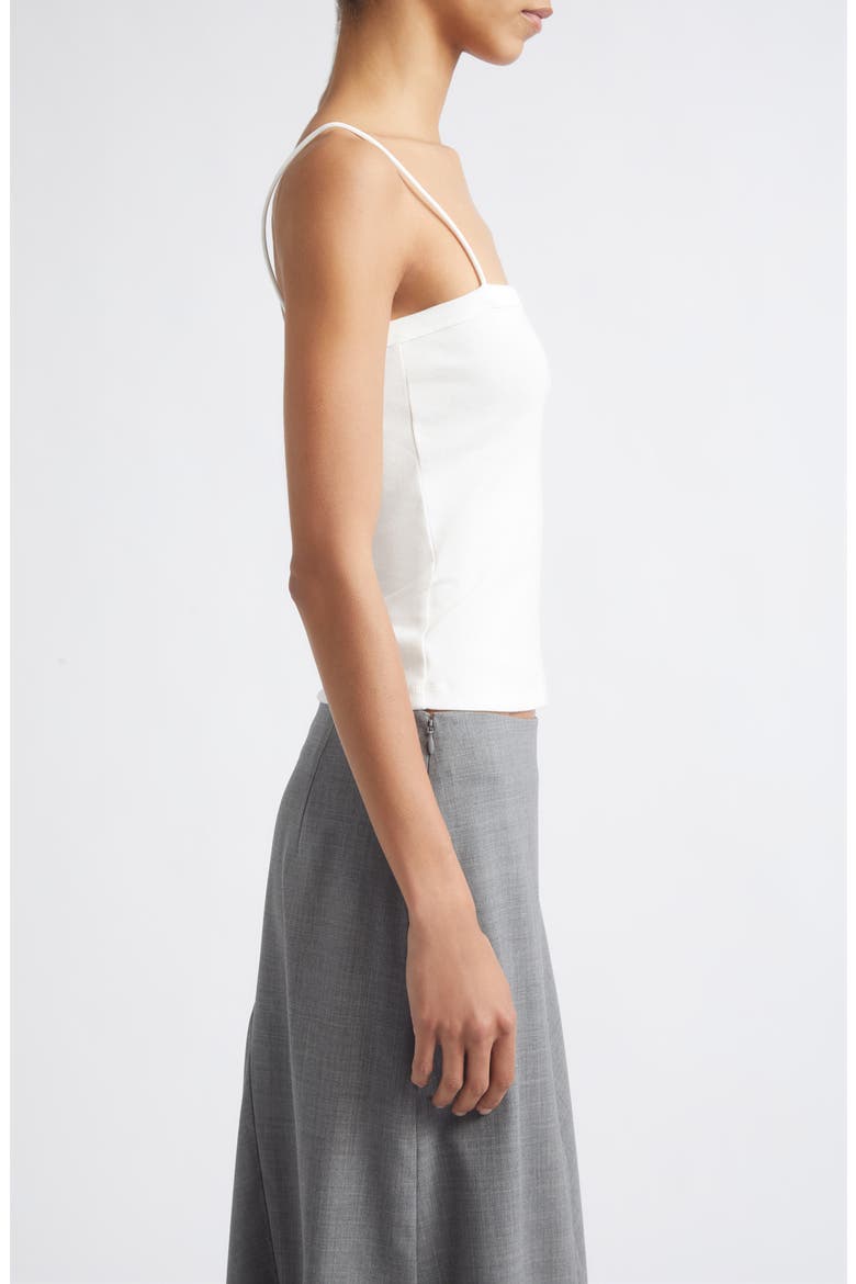 Square Neck Organic Cotton Cami, Alternate, color, WHITE