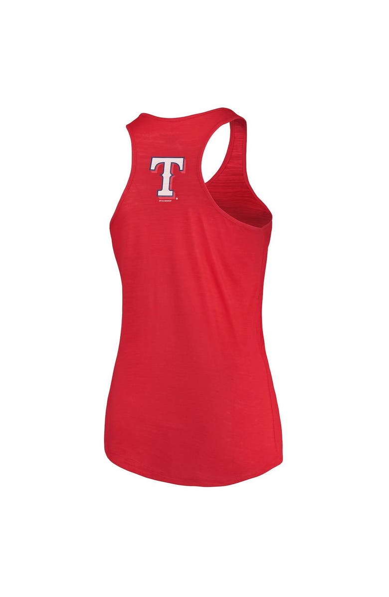 SOFT AS A GRAPE Women's Soft as a Grape Red Texas Rangers Plus Size Swing for the Fences Racerback Tank Top, Alternate, color, 