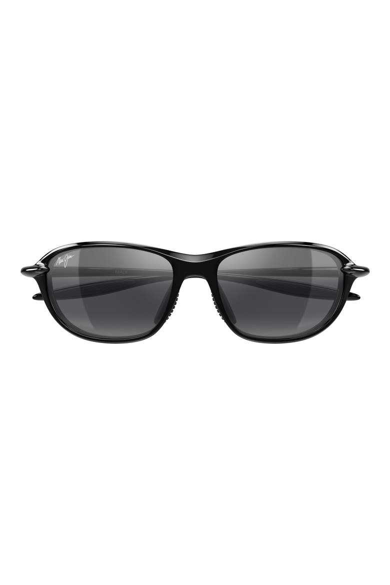 62mm PolarizedPlus2® Oval Sunglasses, Main, color, BLACK