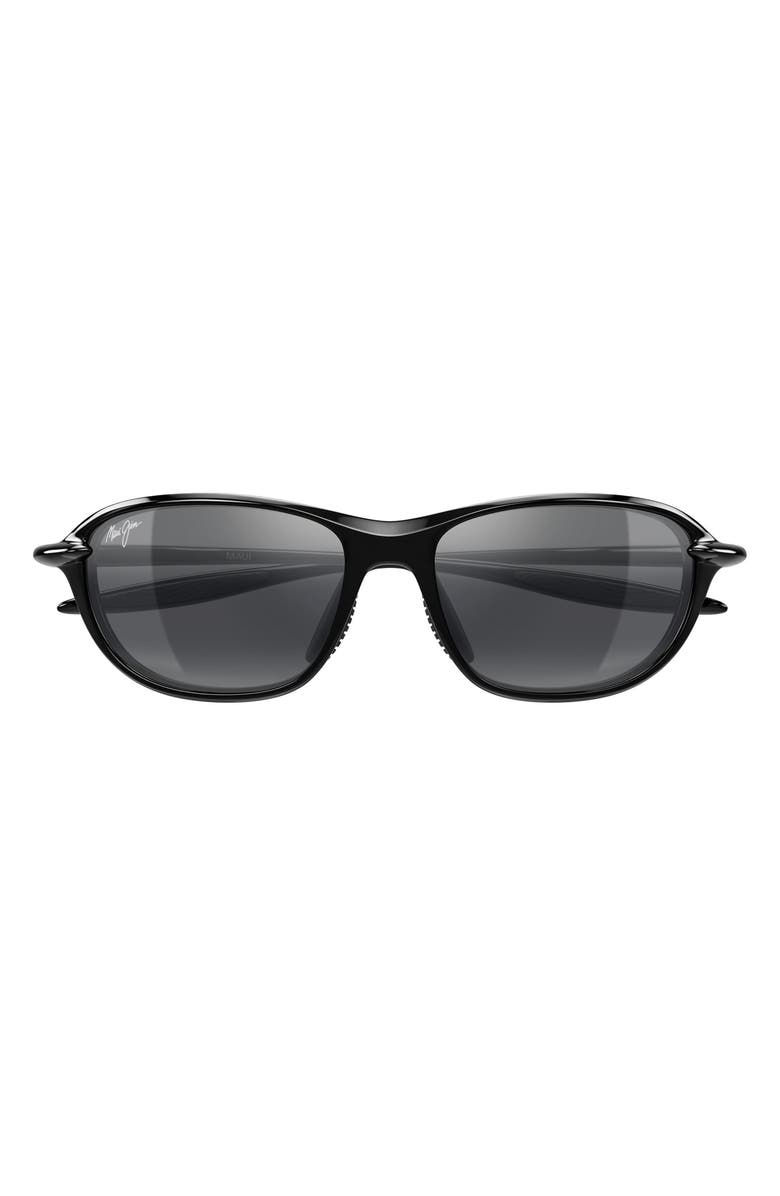Maui Jim 62mm PolarizedPlus2<sup>®</sup> Oval Sunglasses, Main, color, Black