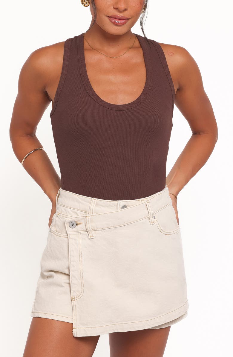 Petal & Pup Miles Racerback Rib Tank, Main, color, Espresso
