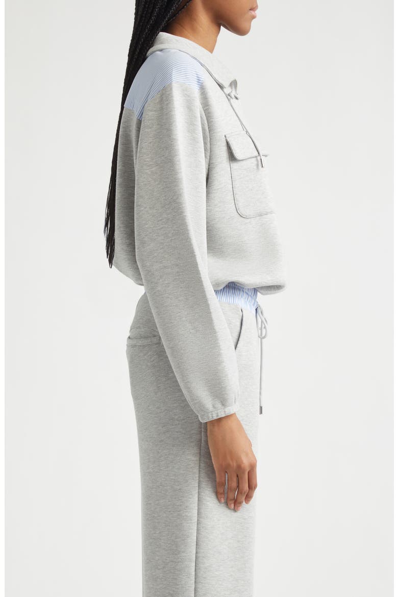 Stellant Mixed Media Jacket, Alternate, color, LIGHT HEATHER GREY