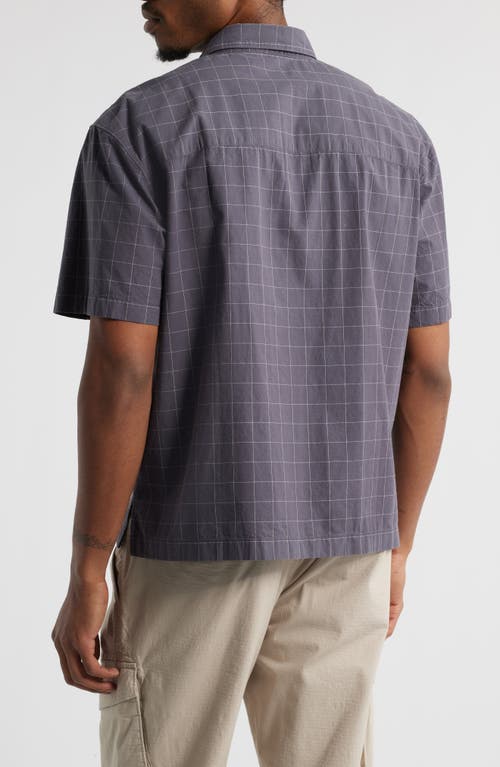Bp. Windowpane Check Short Sleeve Cotton Button-up Shirt