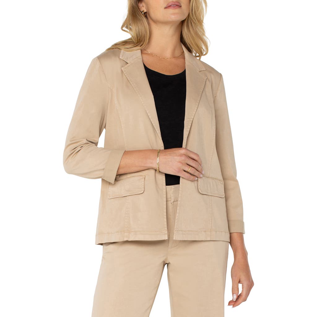 LIVERPOOL LOS ANGELES LIVERPOOL LOS ANGELES FITTED OPEN FRONT TWILL BLAZER
