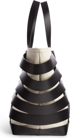 Rabanne paco rabanne Cage Leather & Canvas Tote | Nordstrom