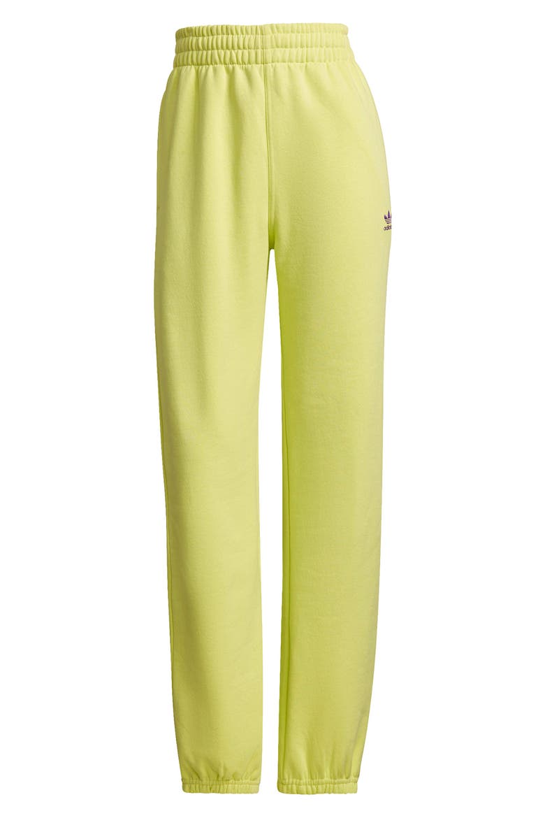 adidas Fleece Joggers, Alternate, color, PULSE YELLOW