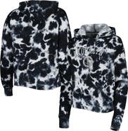 New Era Women's New Era Black Brooklyn Nets Brushed Cotton Tie-Dye Pullover Hoodie