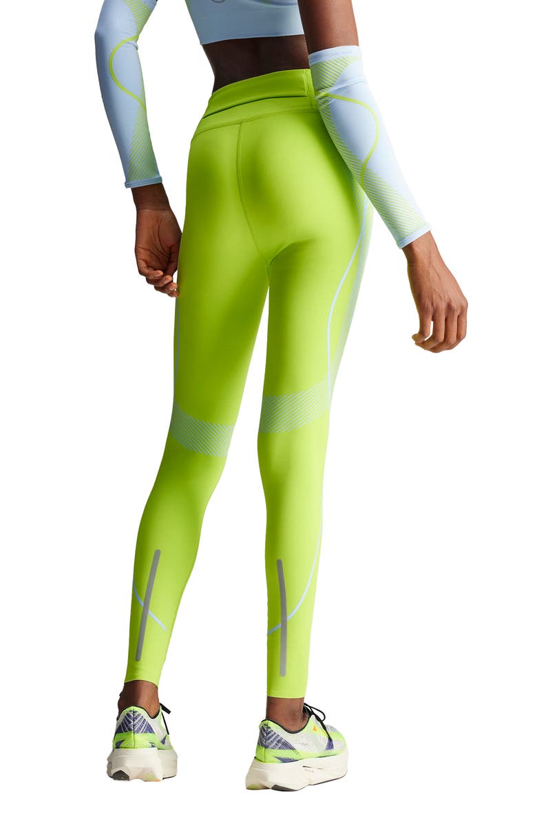 adidas by Stella McCartney HEAT.RDY Running Leggings, Alternate, color, Semi Solar Slime
