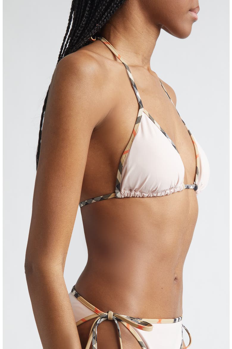 Mata Check Trim Sting Bikini Top, Alternate, color, BOUQUET