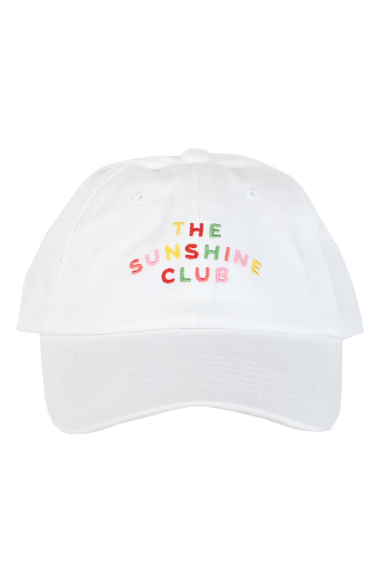 Sunshine Tienda Sunshine Club Baseball Hat, Main, color, Rainbow