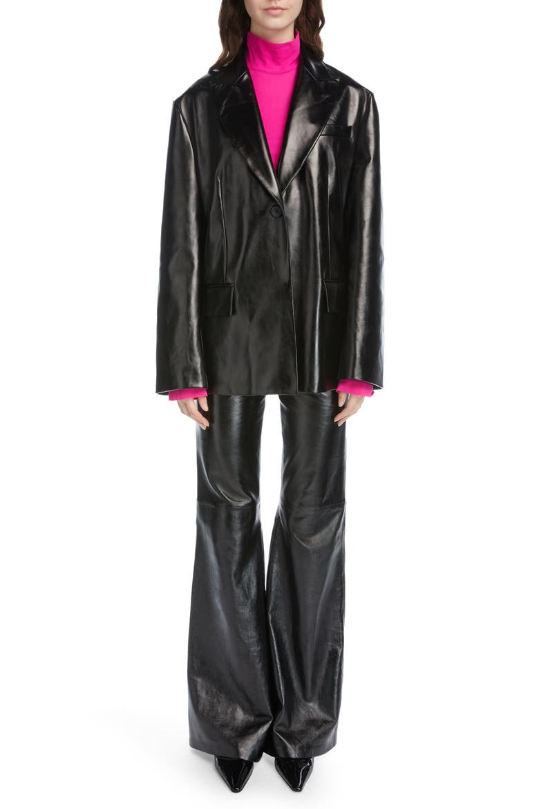 Lepage Leather Suit Jacket, Alternate, color, BLACK
