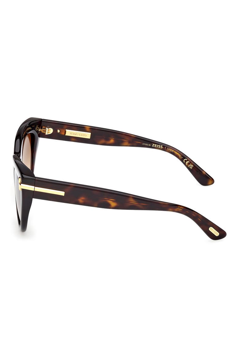 Icon 52mm Cat Eye Sunglasses, Alternate, color, SHINY DARK HAVANA BEVELED
