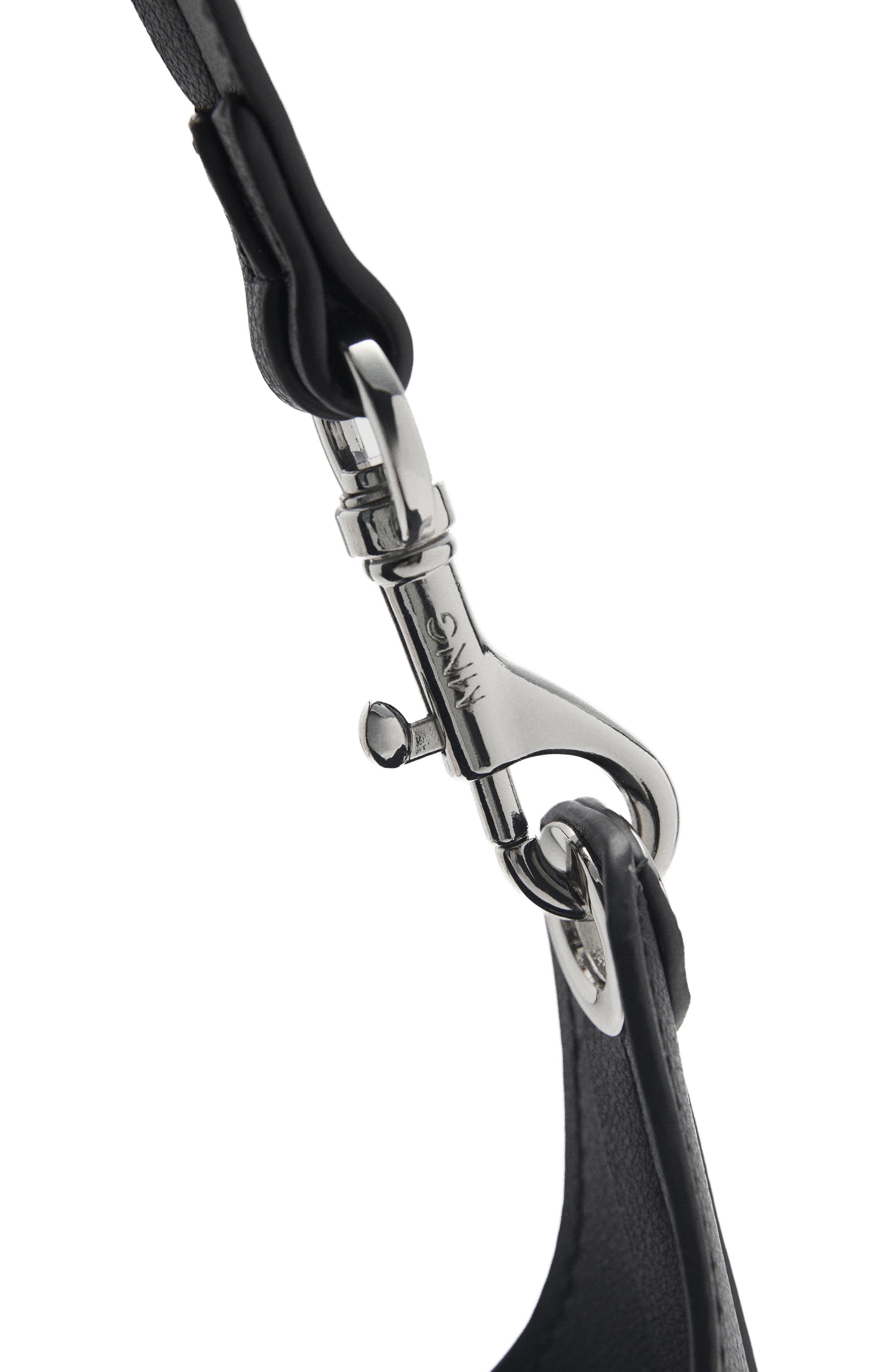 MANGO Faux Leather Shopping Tote, Alternate, color, 