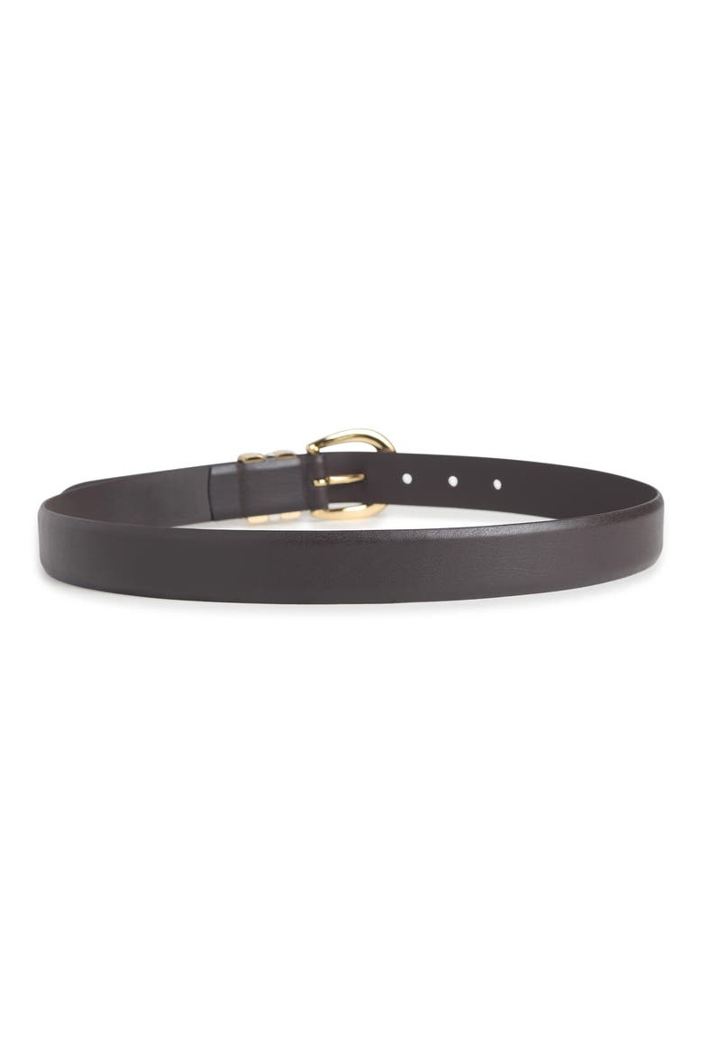 The William Split Decision Leather Belt, Alternate, color, DARK BROWN