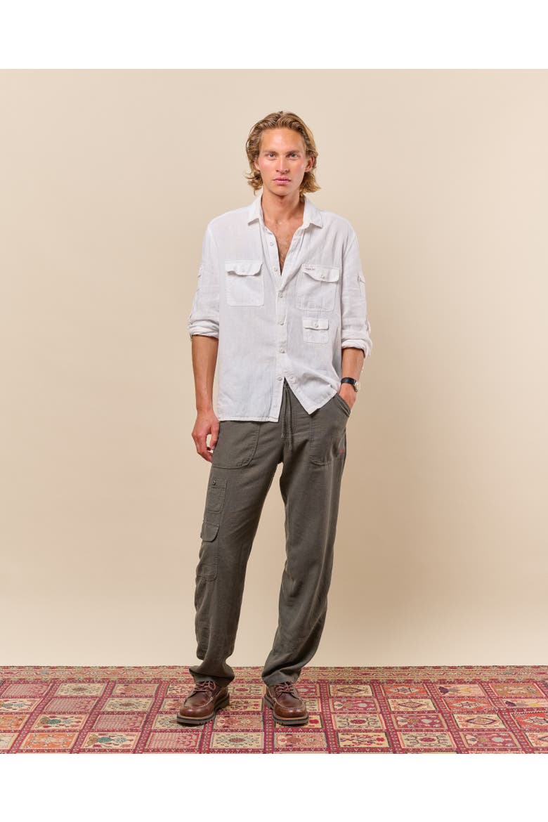 Traveller's Linen Pants Mens, Alternate, color, Khaki
