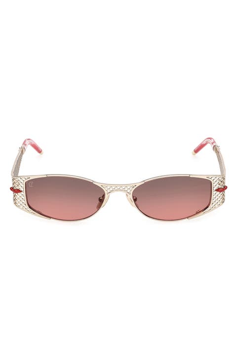 55mm Gradient Oval Sunglasses