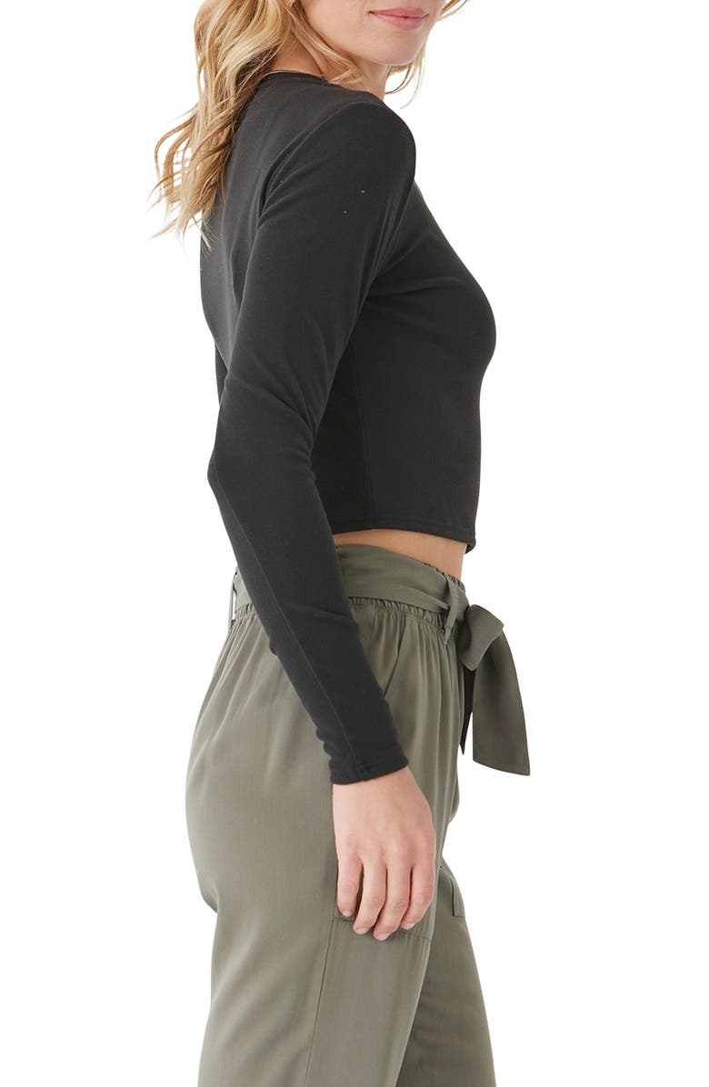 Threads 4 Thought Guadalupe Luxe Rib Long Sleeve Crop Top, Alternate, color, 