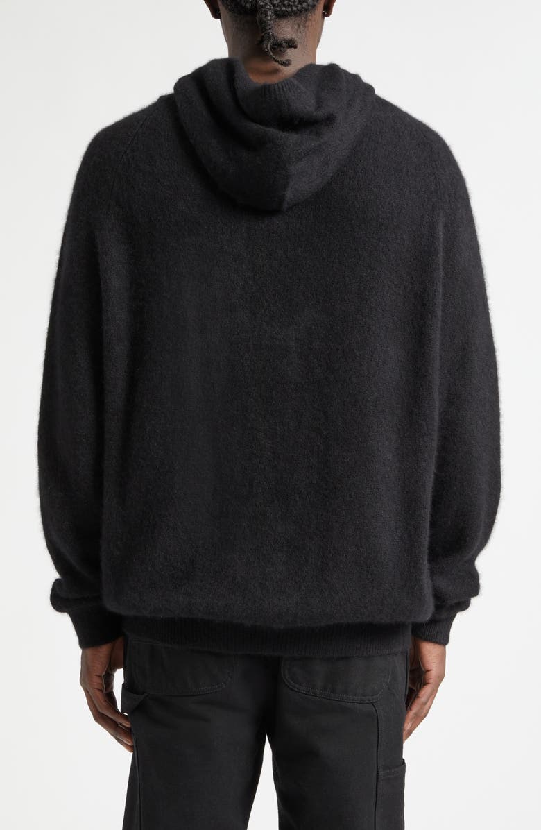 FRENCKENBERGER Hooded Cashmere & Silk Sweater, Alternate, color, Black