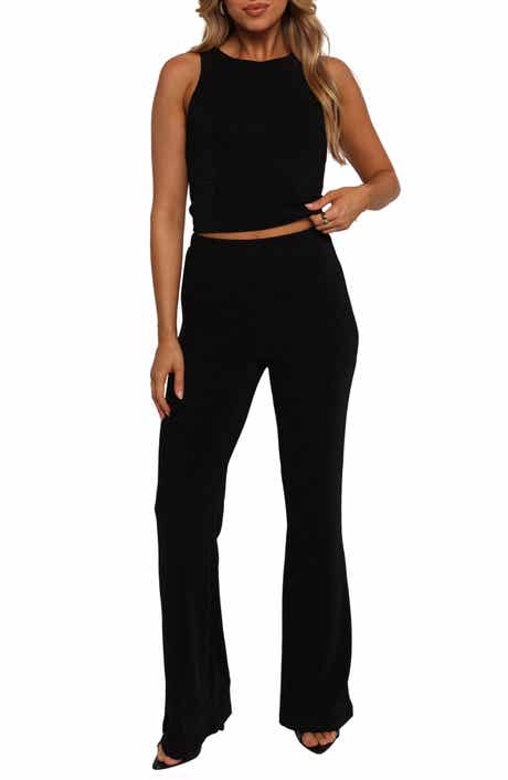 Petal & Pup Ilani Metallic Crop Top & Flare Pants Set