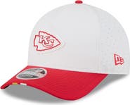 New Era Men's New Era  White/Red Kansas City Chiefs 2025 NFL Training Camp A-Frame 9FORTY Adjustable Hat