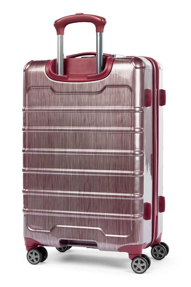 Rollmaster™ Lite 24" Expandable Medium Checked Hardside Spinner Luggage, Alternate, color, BURGUNDY