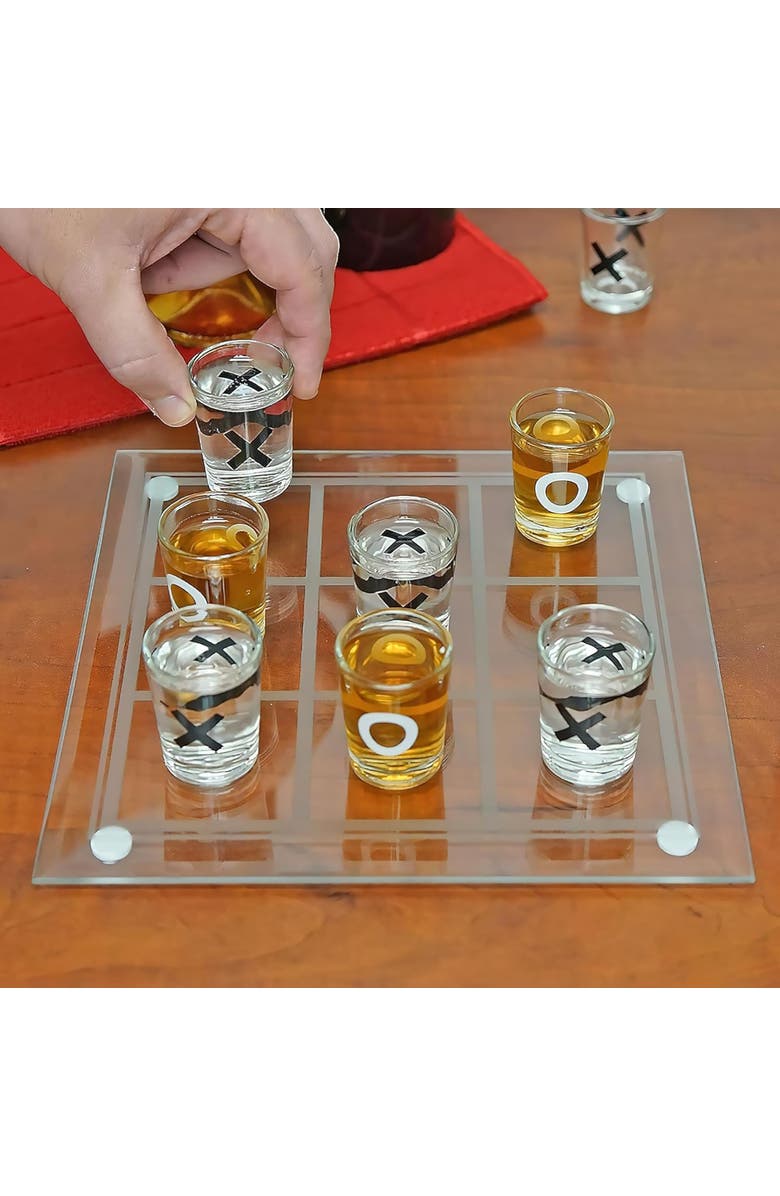 Fairly Odd Novelties Shot Glass Tic Tac Toe, Drinking Game Twist, Adult Game, Alternate, color, Multicolored