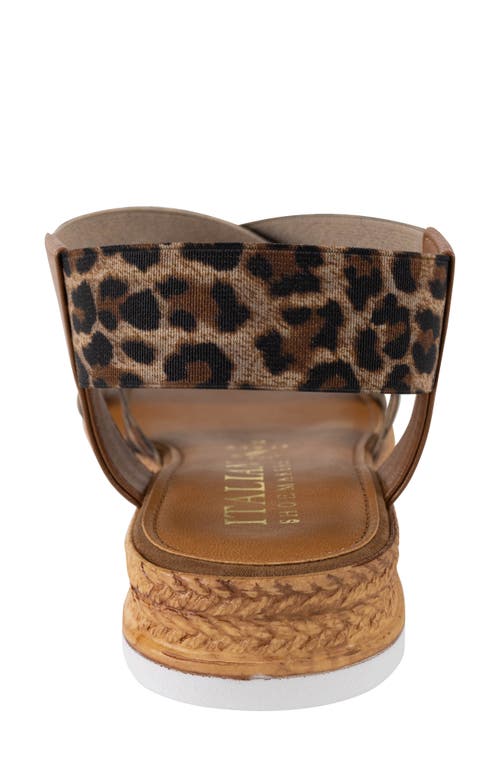 Italian Shoemakers Priola Sandal In Leopard