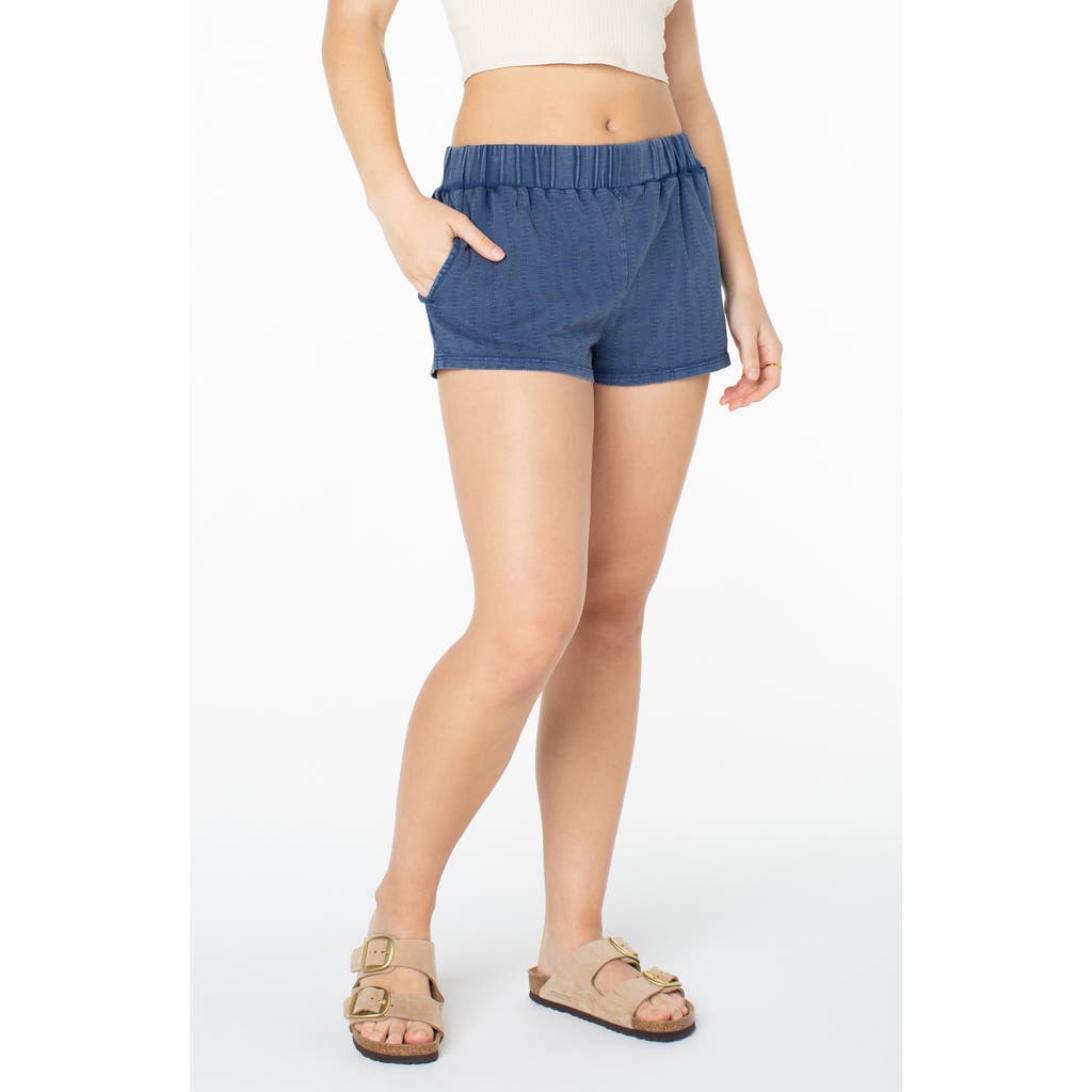 Roxy Summer Fling Cotton Jersey Shorts In Blue