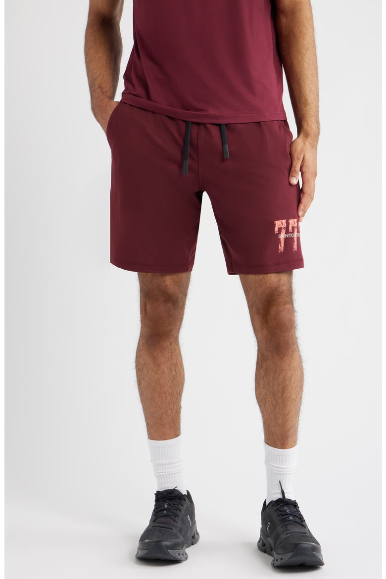 Tempo 777 Enjoy Comfort Comfort Fleece Sweat Shorts, Main, color, MERLOT