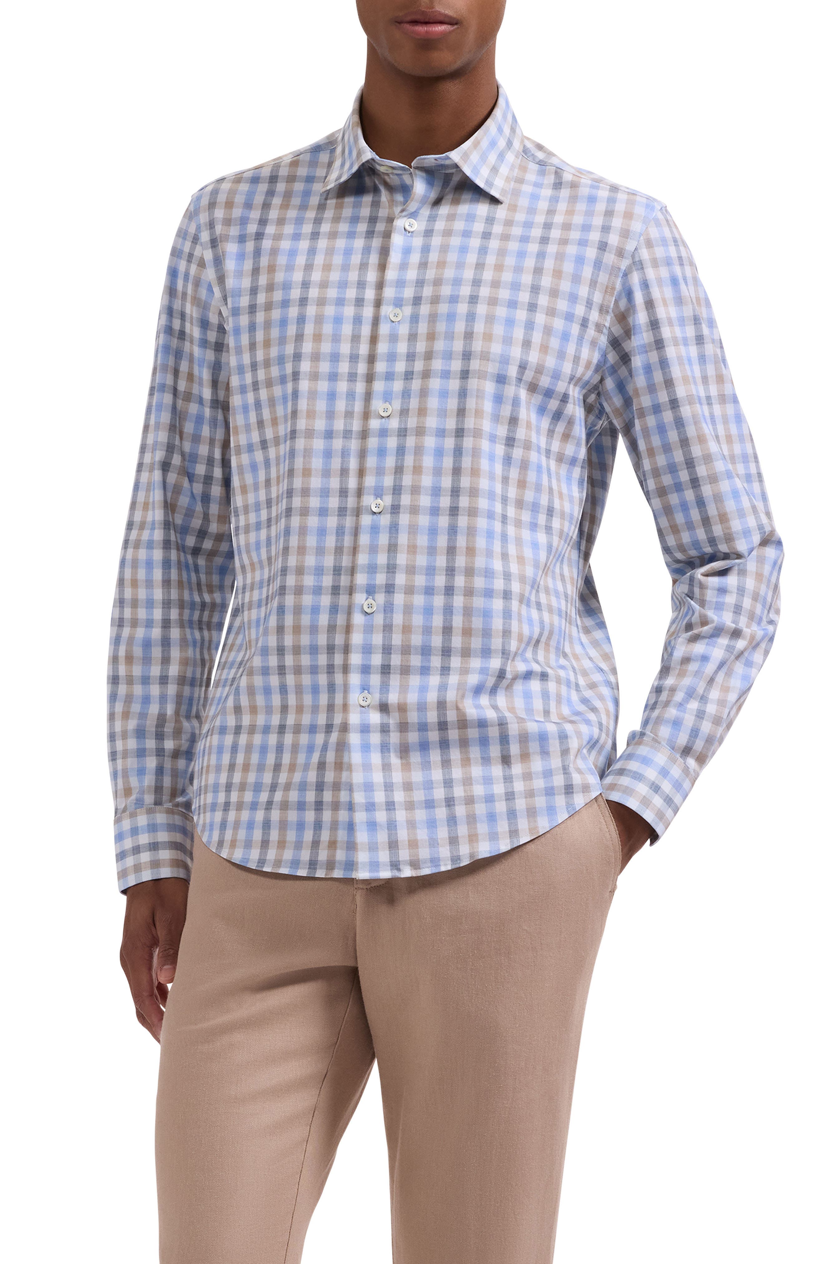 James OoohCotton Gingham Button-Up Shirt