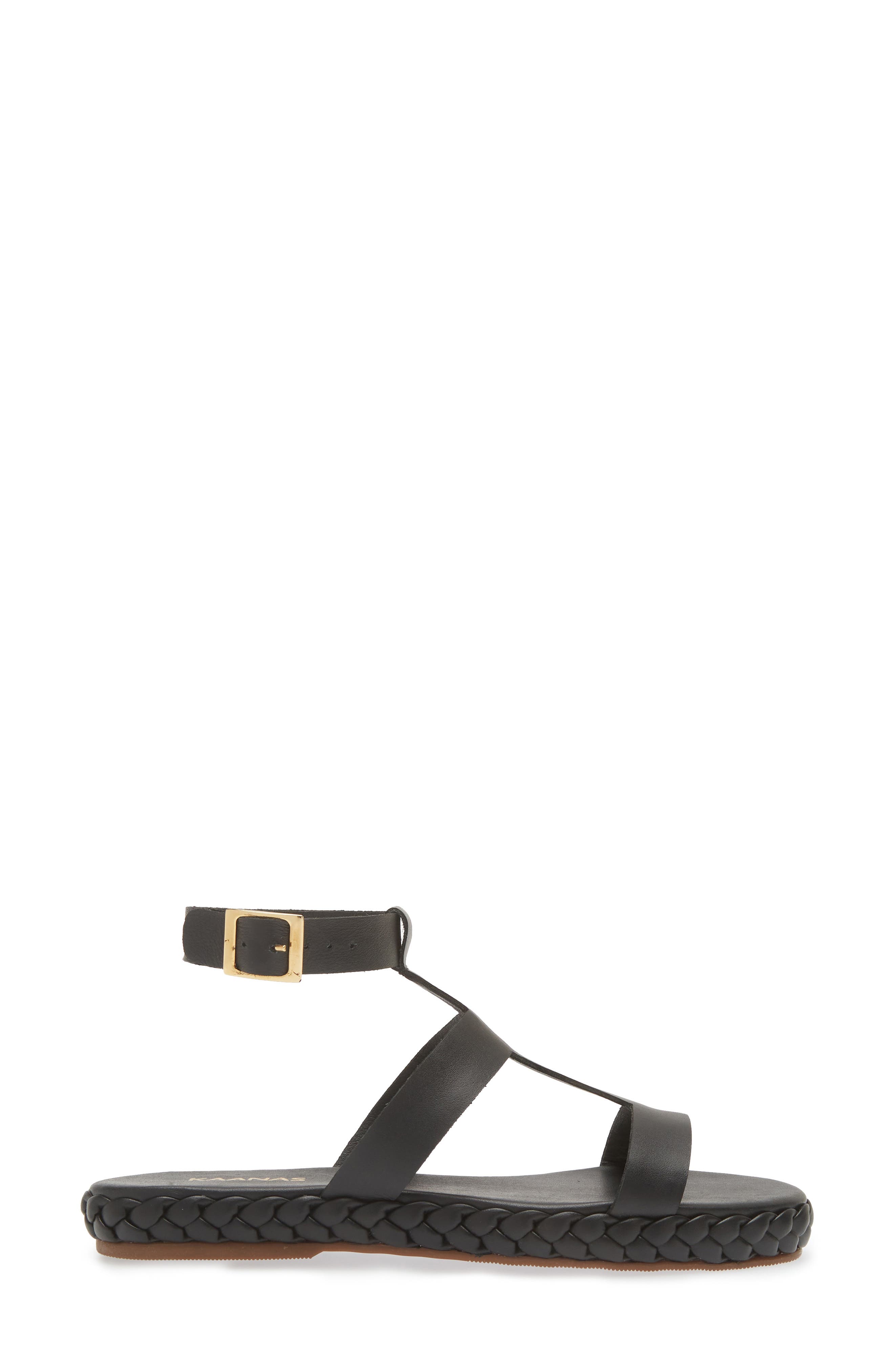 Kaanas Cedros Braid Detail Ankle Strap Sandal, Alternate, color, 