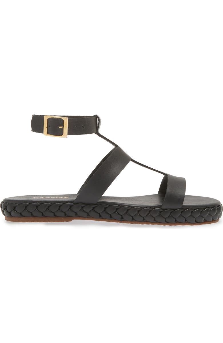 Kaanas Cedros Braid Detail Ankle Strap Sandal, Alternate, color,