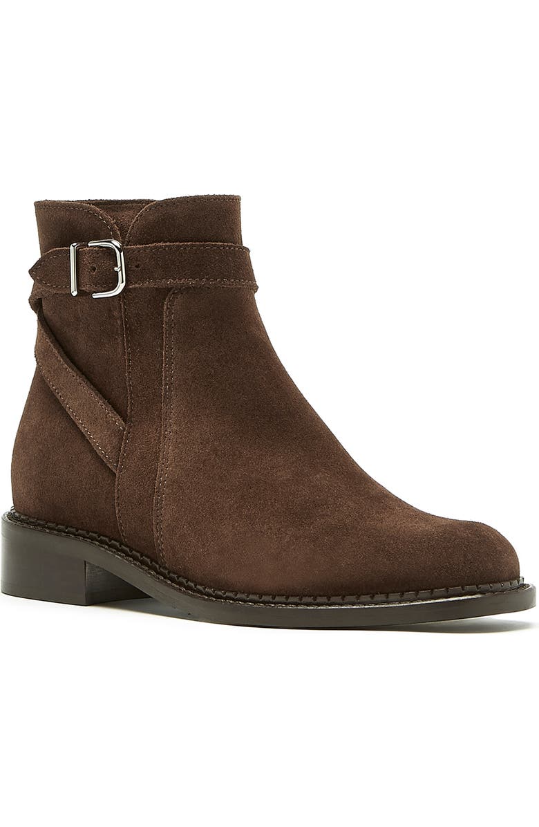 La Canadienne Sarah City Dry<sup>™</sup> Waterproof Bootie, Main, color, Brunette Suede