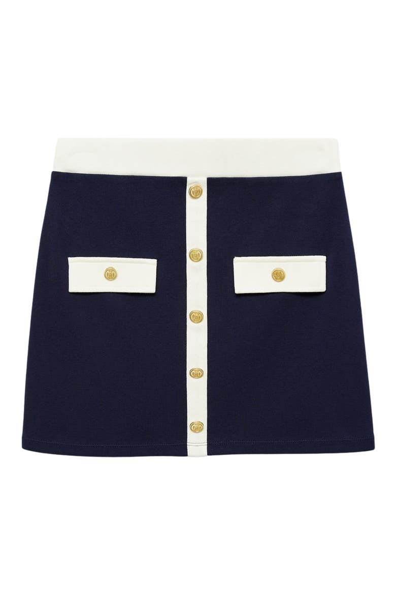 Knit Miniskirt, Alternate, color, DARK NAVY