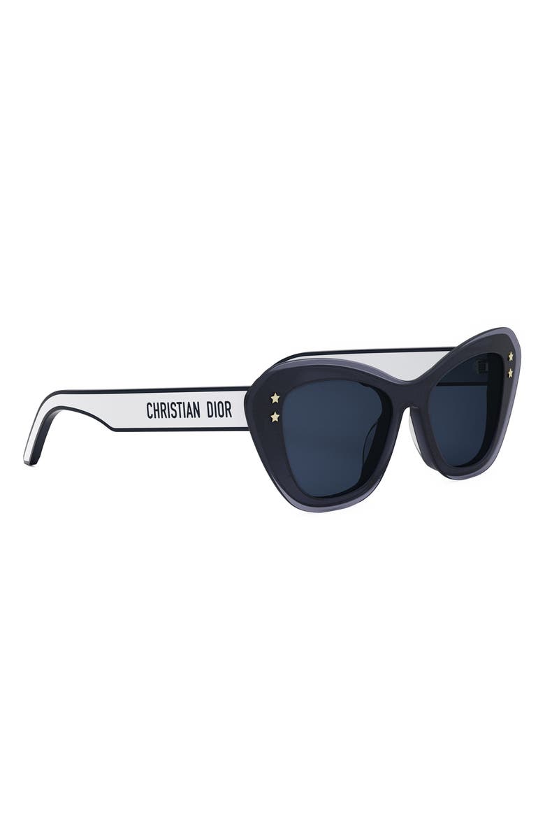 DIOR 'DiorPacific B3U 52mm Butterfly Sunglasses, Alternate, color, Shiny Blue / Blue