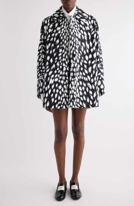 Animal Print Cocoon Trench
