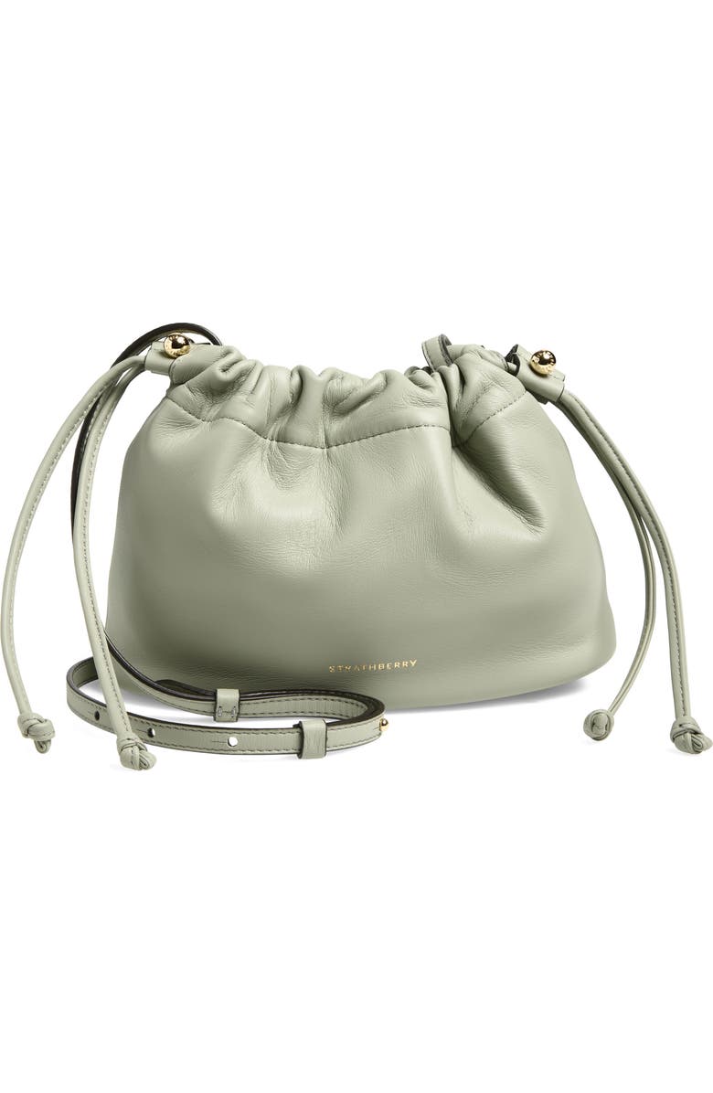 Strathberry Drawstring Crossbody Bag, Main, color, Library Green